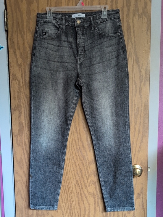 KanCan Denim - KanCan Straight Leg High-Rise Grunge Gray Black Wash 90's  High Waisted Jeans